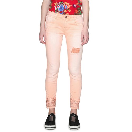 Desigual DENIM CRY BABY Pink Slim 