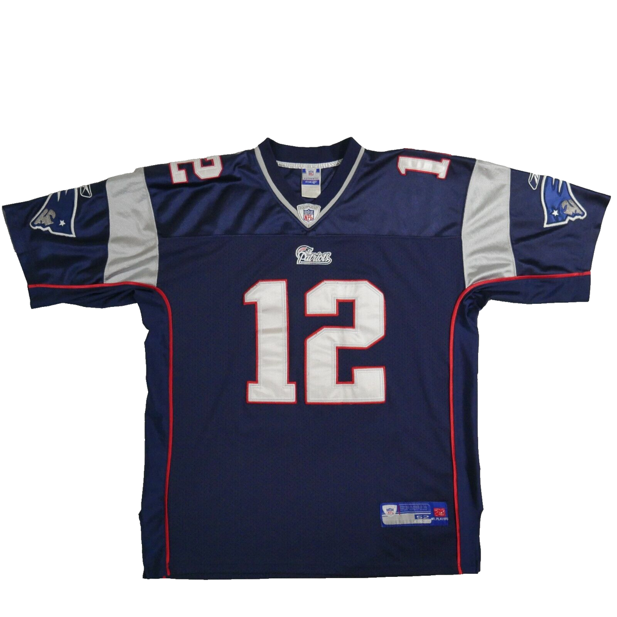 リーボック NFL ニューイングランド・ペイトリオッツ Brady Vintage Tom Brady #12 New England Patriots Jersey (Size 50) Reebok