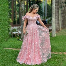 Pink Wedding Dresses Sweetheart Floor-Length Tulle Short Sleeve Bridal Gowns-