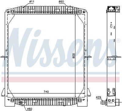 Nissens 61973A radiator, engine cooling for Iveco