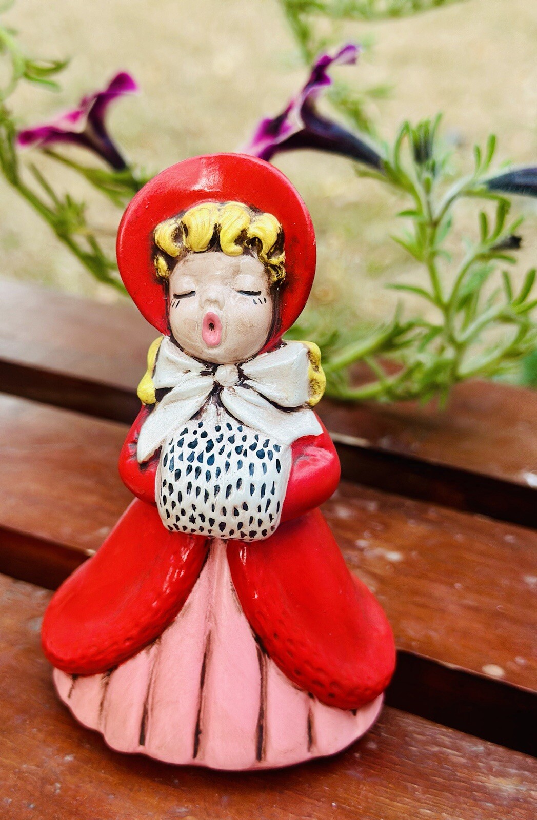 MCM VTG Lot Of 3 Holland & Bryon Caroler’s Village Hand Painted Christmas Scene