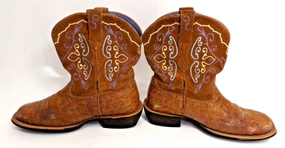 Ariat FatBaby Style 10005878 Botas Marrón Diseño Floral - Talla 7.5 B Foto 2 de 4