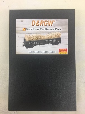 Micro-Trains Line  Rio Grande Four Car Runner Pack  993 00 140  *MINT*  OOP