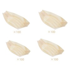 100 pezzi in legno per barca da sushi, vassoio da portata per sushi, dessert,