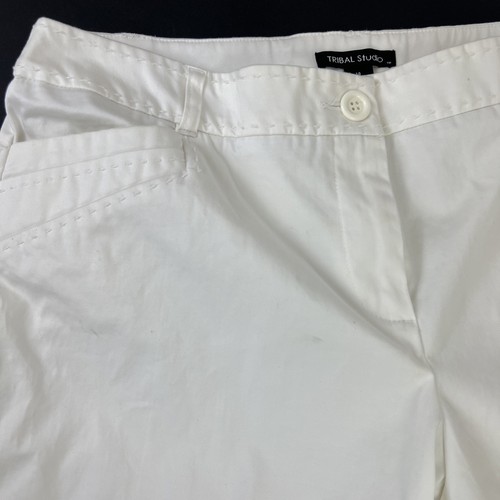 Tribal Damengröße 14 Flatten It Überziehhose weiß Stretch Knopf Reißverschluss Taille - Bild 4 von 12