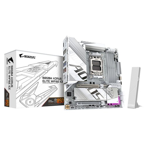 Scheda Madre Gigabyte B850M AORUS ELITE WIFI6E ICE AMD AMD AM5 - Afbeelding 7 van 10