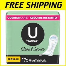 Hypoallergenic Menstrual Pads, Regular Absorbency, 176 Count