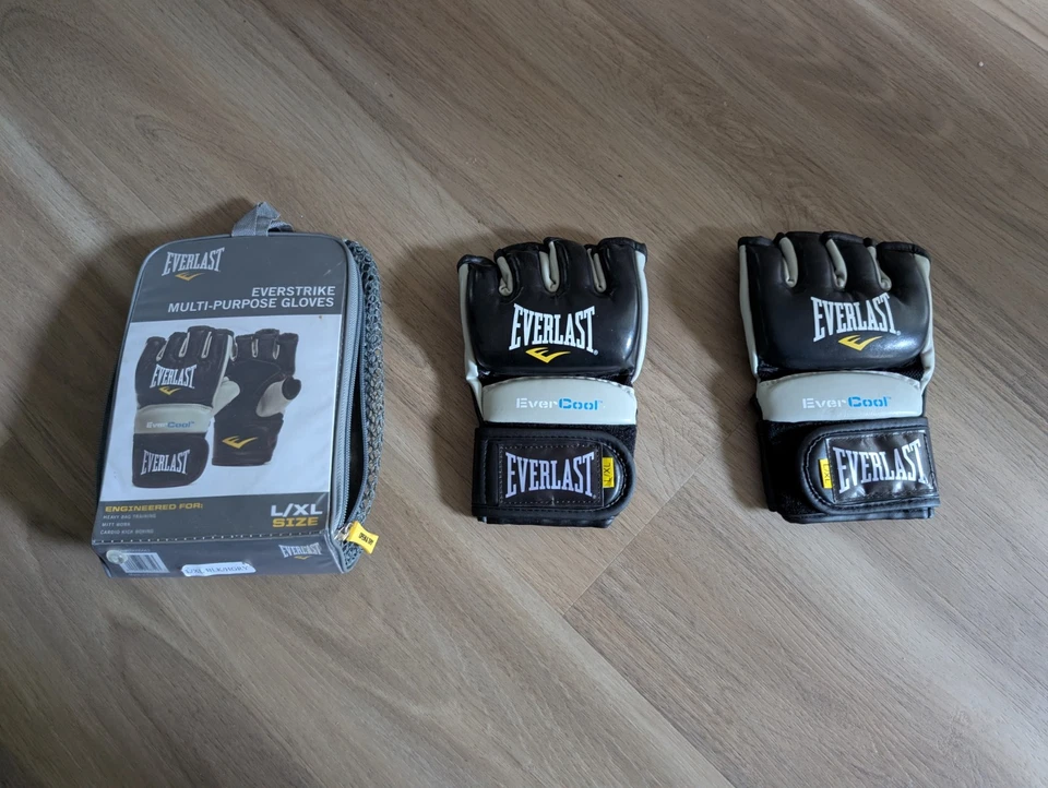 Everlast Pro Style Grappling MMA Multi Purpose Gloves (L/XL) - Black - Image 3 of 4