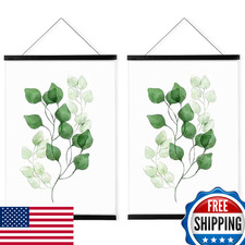 WITCOLOR 2-Pack 22" Black Magnetic Poster Hanger Frame Wood Style