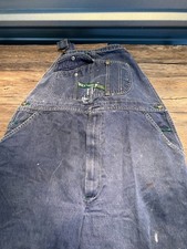 Key Imperial Denim Overalls Mens W42 L30 Blue Workwear Utility Dungarees