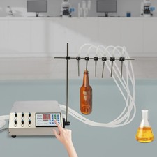 6 Head Semi-automatic Liquid Filling Machine Electric Bottle Filler Stainless 5L