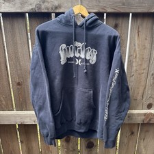 Vintage Y2K Hurley Hoodie Skate Surf Pull Over Blue Mens XL