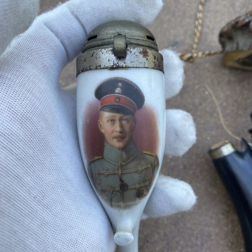 WW1 Antique German Military Regimental Hand Painted Porcelain Pipe - Picture 6 of 14