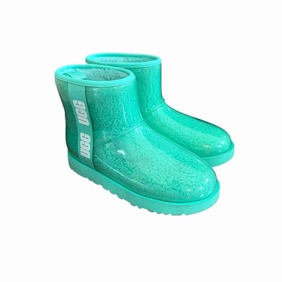 UGG 1113190 Classic Clear Mini Women's Waterproof Ankle Boots Teal Green Size 8