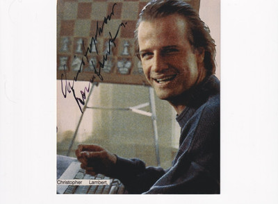 CHRISTOPHER LAMBERT  Autogramm Original Signiert Foto 15 x 12,5 cm