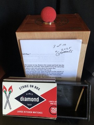 LAST ONE FLEA CIRCUS SIDE SHOW IN A WOODEN CIGAR BOX BY G SPARKS MAGIC