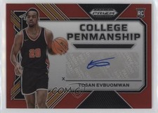 2023 Prizm Draft Picks College Penmanship Red 181/199 Tosan Evbuomwan Auto 3hd
