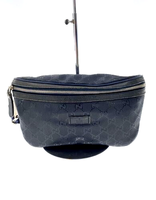 GUCCIポーチ／NAVY GUCCI GG Navy Waist Pouch Bum Bag Shoulder Belt Pack Women 233269
