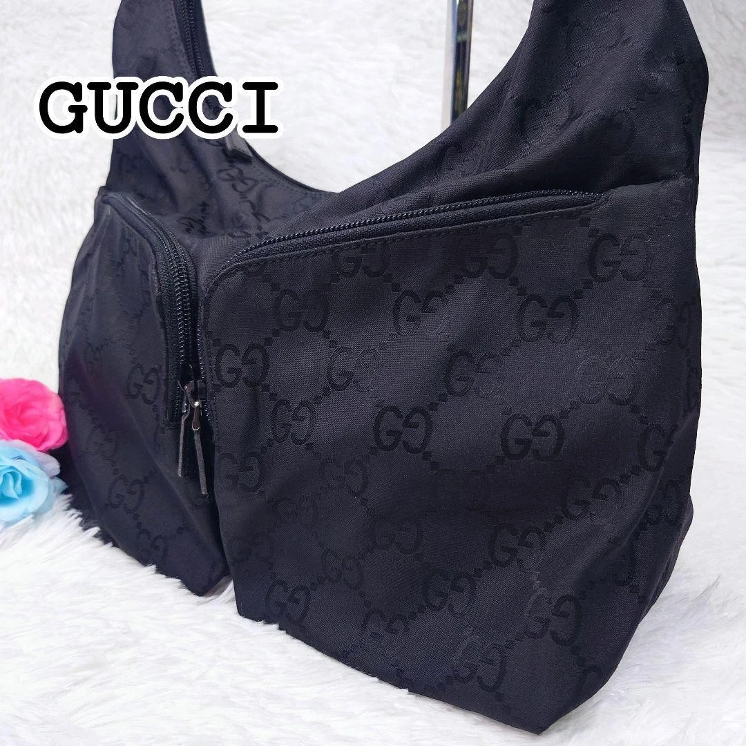 Gucci One Sac à bandoulière nylon noir m2_0422