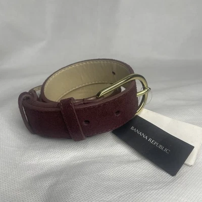 NWT BANANA REPUBLIC women\'s sand suede belt size small gold oval buckle Banana Republic Women main image 3