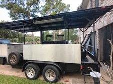 Food Trailer Concession Trailer w/ Offset BBQ Smoker & Canopy Roof