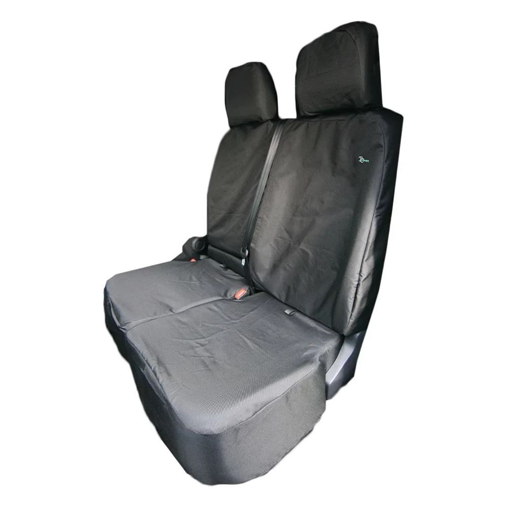 Town & Country Covers Volkswagen Crafter 2017 Onwards Black Van Folding Double Passenger Seat Cover - Black - Image 2