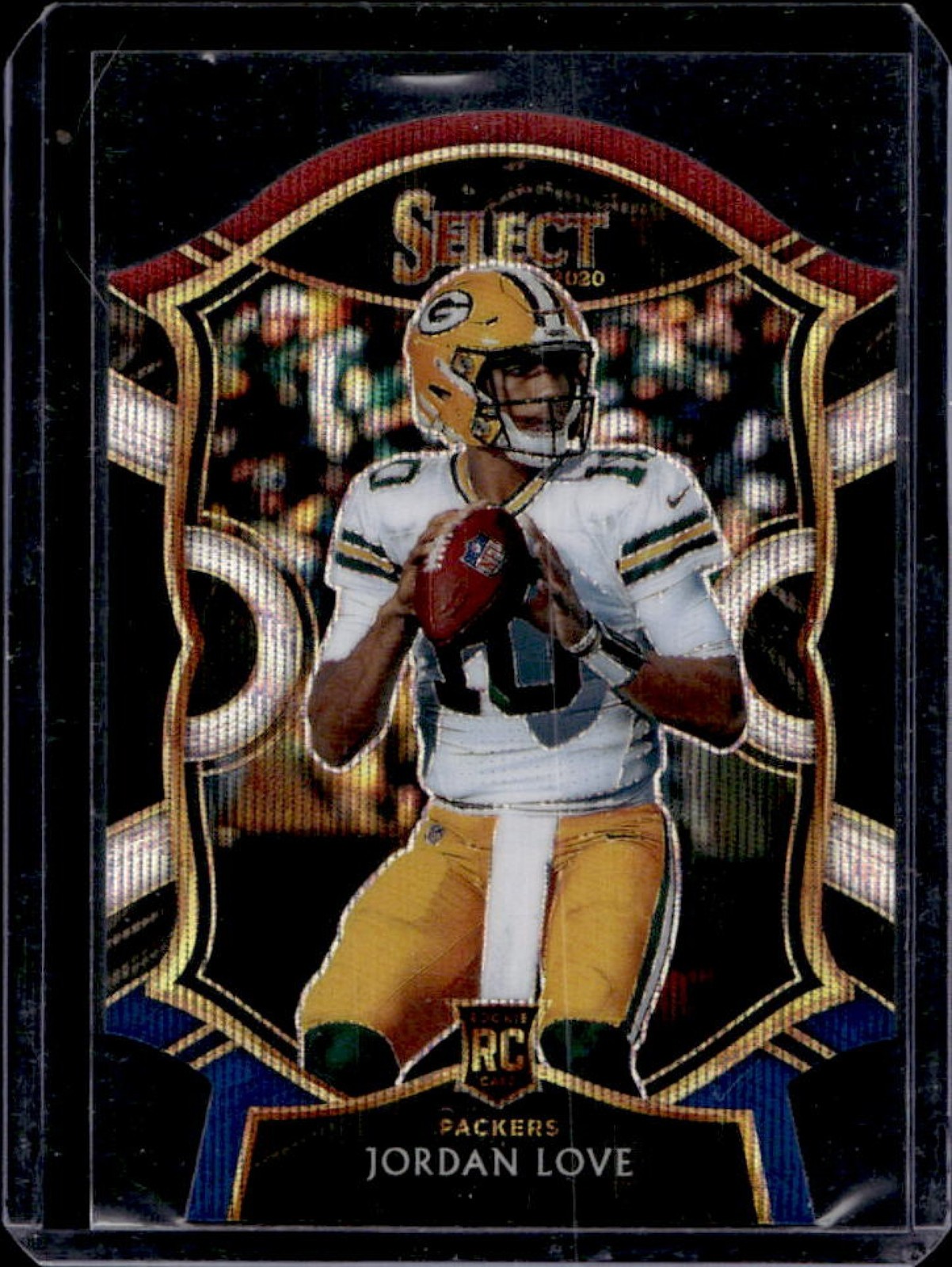 2020 Panini Select Jordan Love RC Tri Color Prizm Die Cut Concourse #47 Packers
