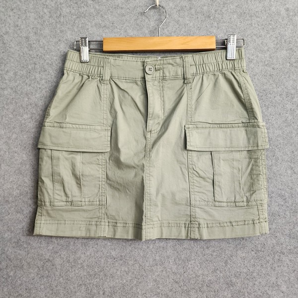 Anko Women's Skirt Size 8 Green Cotton Blend Short Cargo Casual Summer