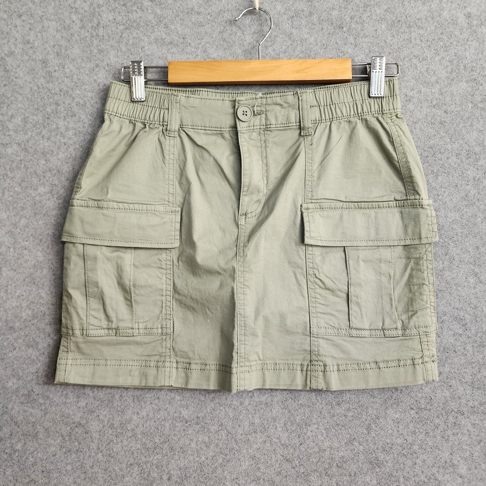 Anko Women's Skirt Size 8 Green Cotton Blend Short Cargo Casual Summer