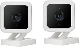 1080P Cam V3 Caméra de sécurité pour animaux domestiques, Vision nocturne, 2-Pack, Alexa & Google Comp