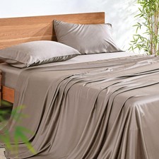 Full Size Bamboo Sheets 4 Piece Sheet Set - 100 Rayon from Bamboo, Cooling ...