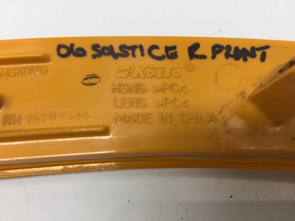 SATURN SKY PONTIAC SOLSTICIO LUZ MARCADORA FRONTAL DERECHA 2008-2010 CONDUCTOR FABRICANTE ORIGINAL Foto 4 de 4