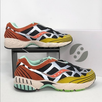 Saucony Mens Grid Web Trilian Brown Mustard S70745-8 Sneakers - Size 10.5