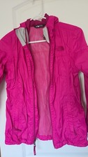 The North Face Girls Pink Basic Jacket M 10/12 Full Zip Hooded Lightweight