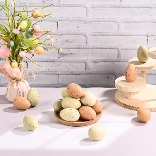 36 Pcs Easter Eggs Decor Easter Speckled Eggs Vase Filler Plastic Atificial - Picture 4 of 7