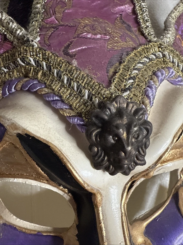 LA MASCHERA DEL GALEONE Pink Joker Mask Hand Painted Venezia Italy With Tag. - Image 3 of 4