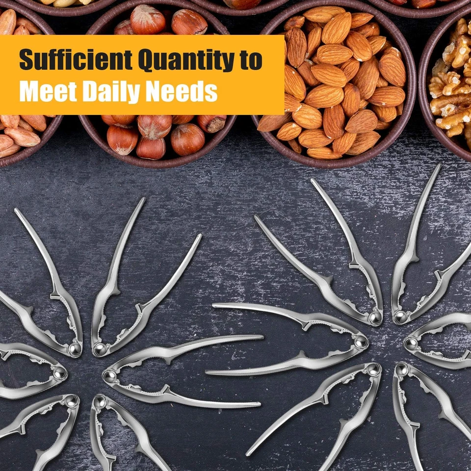 Galletas y herramienta para cangrejo, cascanueces para patas de cangrejo rey, 12 piezas acero inoxidable S Foto 4 de 4