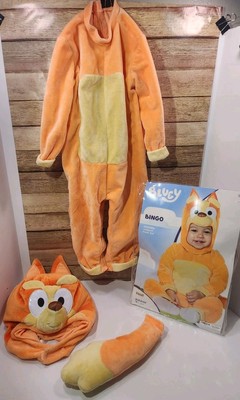 Spirit Halloween Bluey Bingo Costume Orange Infant 6-12 Months