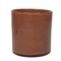 INNA-Glas Teelicht Glas Zylinder Sanya Earth, Braun, 15Cm, Ø15Cm