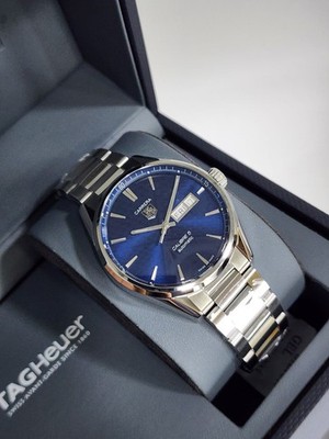 Tag Heuer Carrera Calibre 5 Automatik blaues Zifferblatt Herrenuhr WAR201E.BA0723