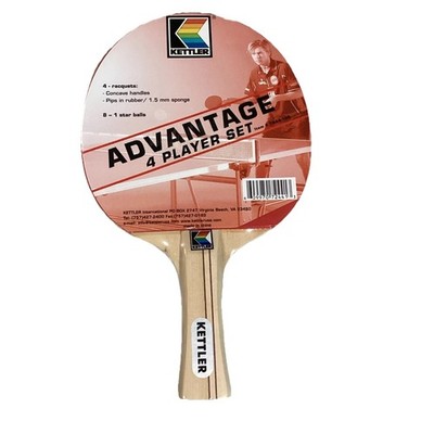 Kettler Advantage Indoor Table Tennis Racket (1 Racket) Ping Pong
