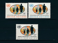 1965 United Nations Population Trends and Development Stamp Set MNH #151-153