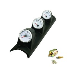 2 52mm 7 Color Led 3 Gauge Kit Tachometer Water Temp Oil Pressure Gaugenew