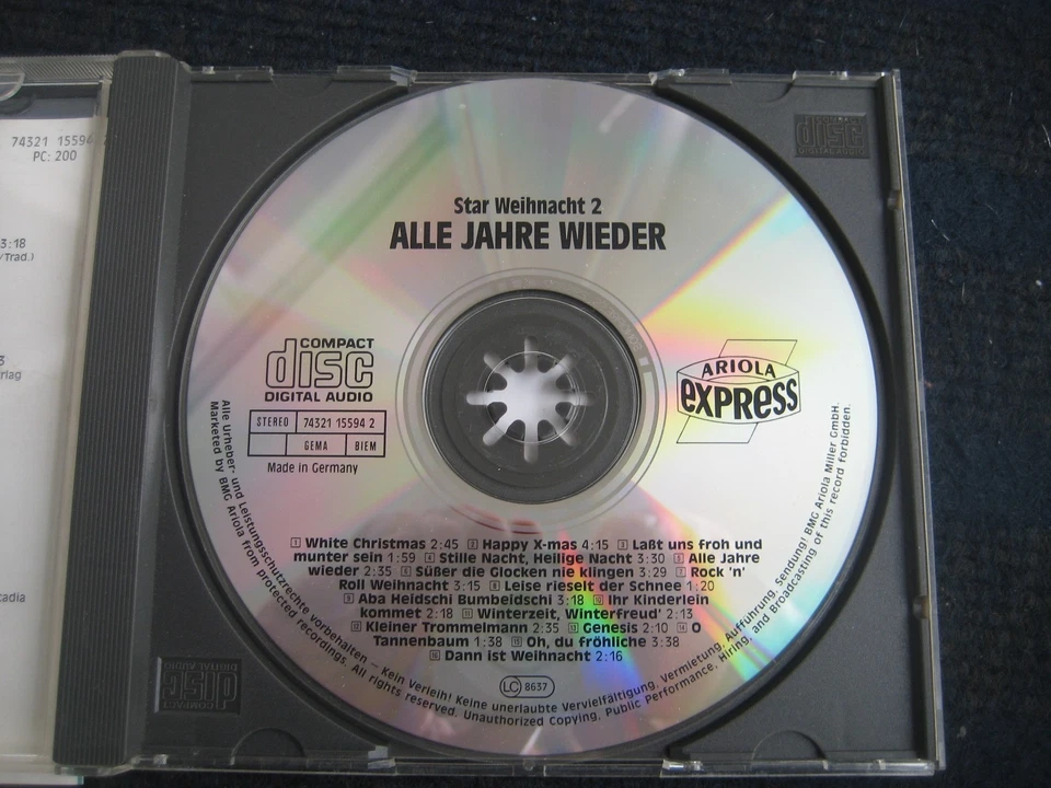 CD Star Weihnacht 2 Alle Jahre wieder Gus Backus Roy Black Peter Orloff - Bild 2 von 4