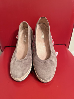 Gabor Women s Shoes Size 5.5 US Ballet Flats Shoes Gray Suede