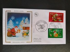 Enveloppe Premier 1er jour Timbre Meilleurs Vœux N° 3363/3364 Obl Paris 2000