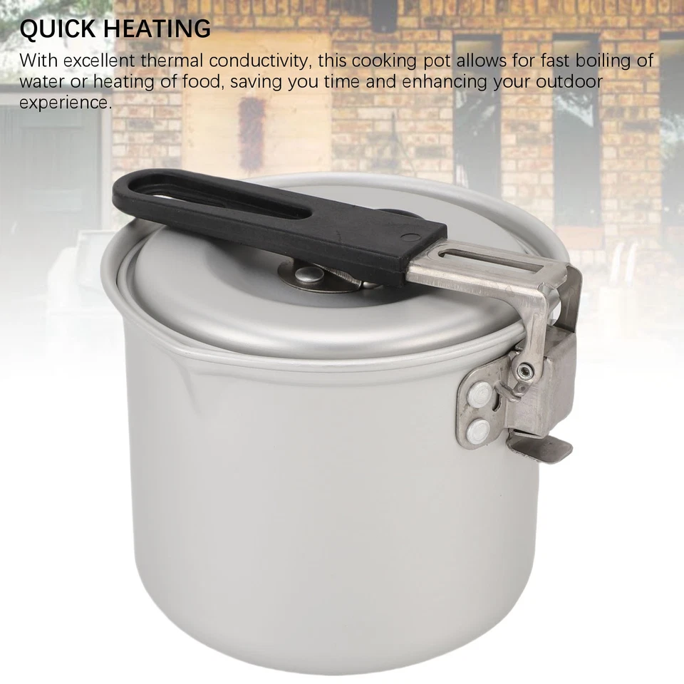 Small Milk Pot Portable Aluminum Fast Heating Foldable Camping Pot For Outdoor - Image 3 of 4