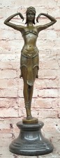 Bronze sculpture art deco dancer "ILLUSION OF VIRTUE" . Signed D.H.Chiparus Sale