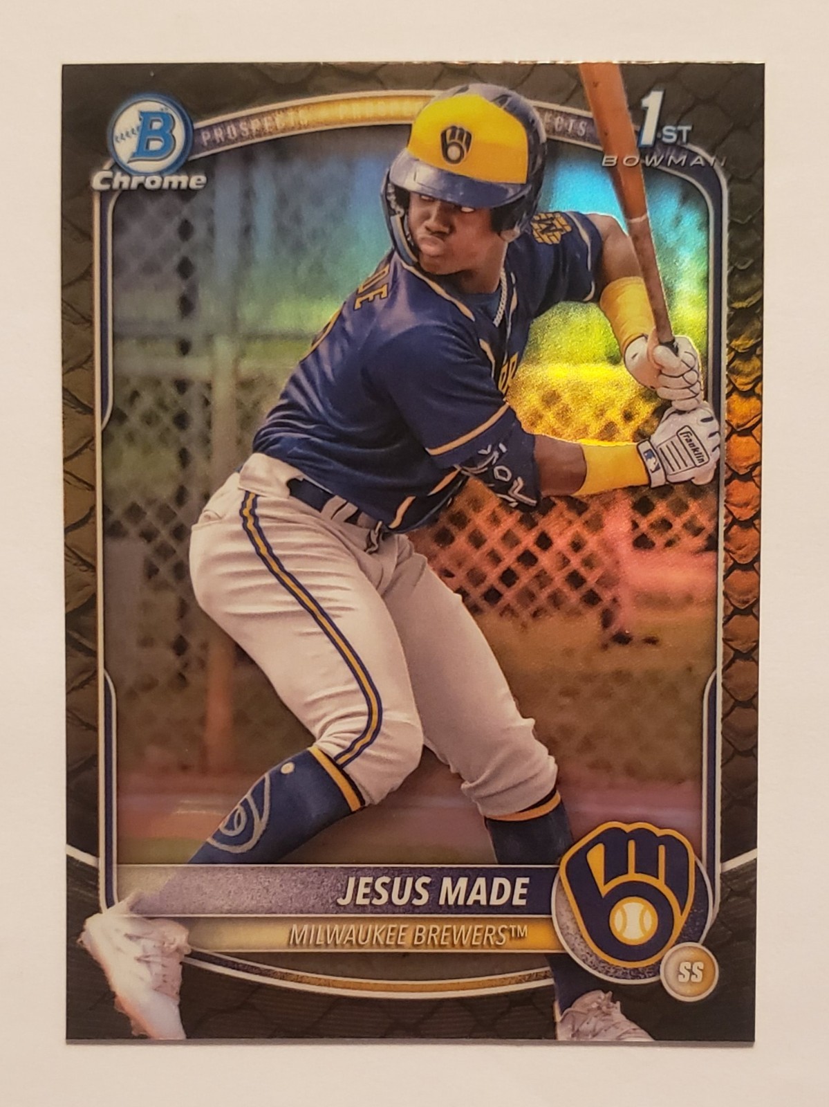 2025 Bowman - Chrome Prospects Jesus Made #BCP-50 Reptilian Refractor (RC)