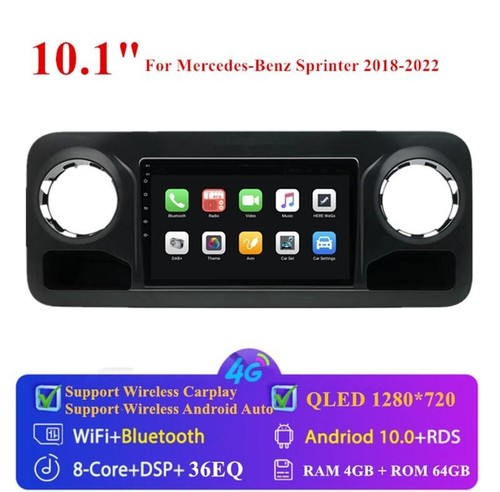 10.1'' Android 10 4+64G Car Stereo Radio GPS For Mercedes-Benz Sprinter 2018-22